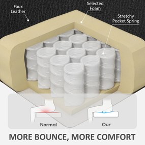 HOMCOM Scaun de birou rabatabil cu suport pentru picioare și capacitate de 120 kg, negru | Aosom Romania