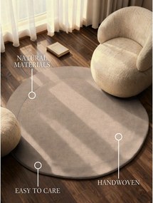 Covor bej țesut manual rotund din amestesc de lână ø 160 cm Kari Organic – Villeroy&amp;Boch