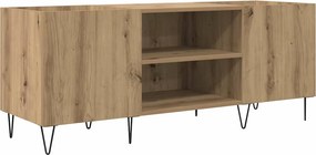vidaXL Dulap pentru discuri de vinil Stejar Artizanal 121 x 38 x 48 cm