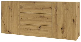 Comodă Avernic Typ 26 (negru + Stejar artisan). 1042059