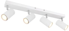 Plafoniera cu 4 spoturi directionabile design modern ROBBY alb