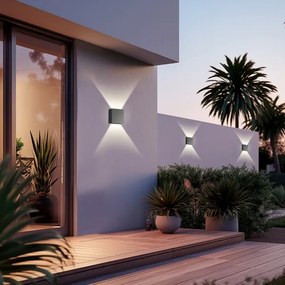 Brilagi - Aplica LED de exterior DOUBLERAY LED/4W/230V antracit IP65