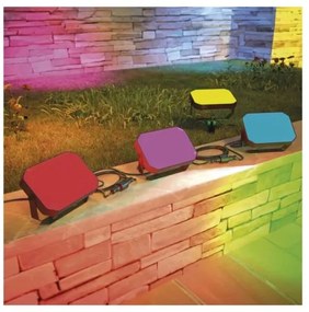 SET 3x proiector LED RGBIC dimabil de exterior LED/14W/230V 3000-6500K IP65 Wi-Fi Tuya