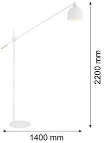 Lampadar DETROIT 1xE27/15W/230V alb Argon 4734