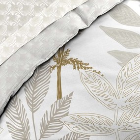 Lenjerie de pat bej din bumbac pentru pat dublu, extinsă cu cearceaf inclus, cu 6 piese 240x220 cm Raoni – douceur d'intérieur