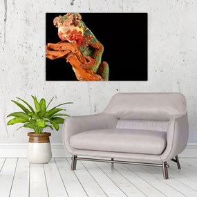 Tablou cu cameleon pe creangă (90x60 cm)