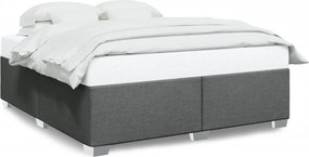 vidaXL Cadru de pat fără saltea, gri închis, 180x200 cm, textil