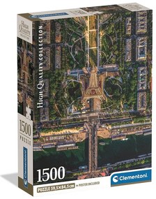 Orașe Flying Over Paris puzzle compact Clementoni cu 1500 de piese