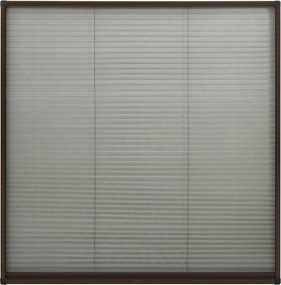 vidaXL Plasă insecte plisse pentru ferestre, maro, 120x120cm, aluminiu