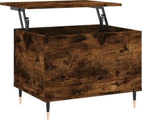 vidaXL Măsuță de cafea, stejar fumuriu, 60x44,5x45 cm, lemn prelucrat