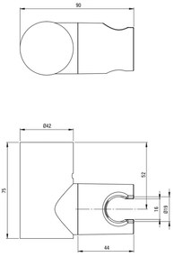 Suport para dus Deante Round auriu periat Auriu periat