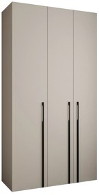 Dulap de haine 130 cm Carmela 40-3 (Cașmir + Negru). 1126603