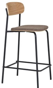 Taburet de bar Estepona, maro, picioare negre