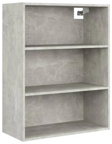 812316 vidaXL Dulap de perete suspendat, gri beton, 69,5x32,5x90 cm