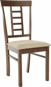 Scaun OLEG NEW, bej/nuc, tesatura/lemn, 45x48x95 cm