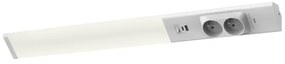 Corp de iluminat LED pentru corpuri de bucătărie cu prize și porturi USB LED/18W/230V 4000K argintiu