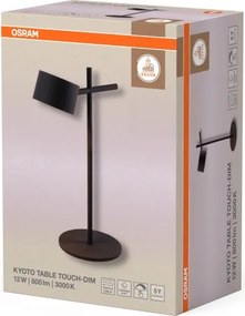 Osram - Lampă de birou cu reglare a intensității DECOR KYOTO LED/12W/230V neagră