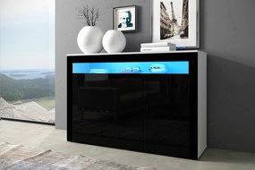 Dulap Sonia Alb + Negru lucios. 780133