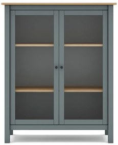 Vitrină verde prăfuit din lemn de pin 90x110x40 cm Misti – Marckeric