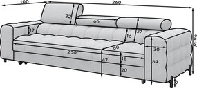 Canapea extensibila Festello Royal 04