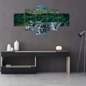 Tablou cu cascade în natură (125x70 cm), în 40 de alte dimensiuni noi