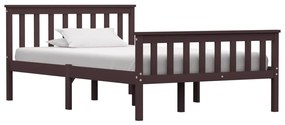 283234 vidaXL Cadru de pat, maro închis, 120 x 200 cm, lemn masiv de pin