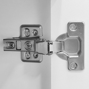 Comodă TV cu 3 uși, picioare din lemn și margine înaltă, 160x39x49,5 cm, Culoare naturală+Alb