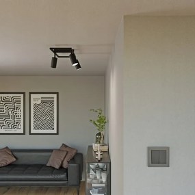 Plafonieră cu 3xGU10/30W/230V neagră