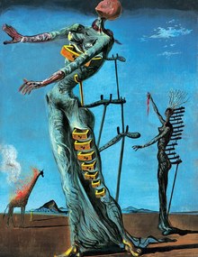 Imprimare de artă Salvador Dali - Girafe En Feu, Salvador Dalí, (24 x 30 cm)
