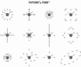 Future Time FT9400BK Modular black, de design, autoadeziv, diam. 40 cm