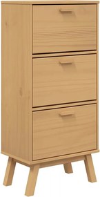 vidaXL Pantofar „OLDEN”, maro, 55x35x120 cm, lemn masiv pin