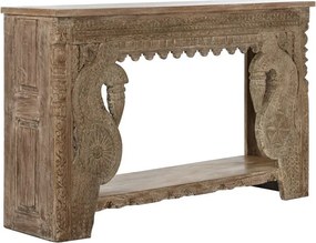 Consolă din lemn masiv de tec și mango sculptată manual," Imperial"