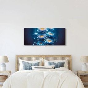 Tablou - Nuferi sub apă (120x50 cm)