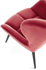 Fotoliu Tyrion velvet bordo H91 cm