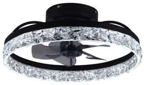 Plafonieră LED dimabilă cu ventilator LED/35W/230V 3000-6500K negru + telecomandă