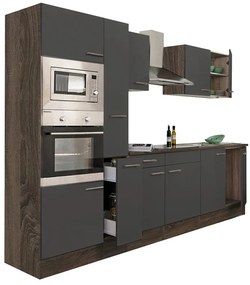 Mobilă de bucătărie Yorki 300, corp din stejar Yorki, cu față antracit satinat