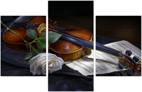 Tablou - Trandafiri și vioară (90x60 cm)