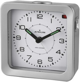 Ceas cu alarma Atrium A660-19 argintiu 9,5/3,5/9,5 cm