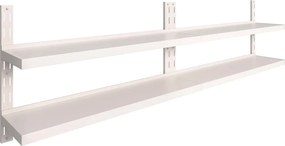 vidaXL Rafturi suspendate 2 niveluri 2 buc. 300x30 cm oțel inoxidabil