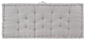 Perne pentru canapea din paleti, 2 buc., gri, bumbac 1, Gri, 120 x 40 x 7 cm  120 x 80 x 10 cm