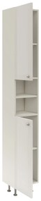 Soldat Baie Zaria, 2 Usi, Alb lucios/Alb, MDF, L 30 x l 27 x H 190 cm