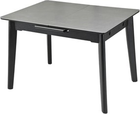 Masa extensibila OSTEN, gri cu efect de marmura/negru, 140/180x80x76 c