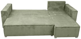 Canapea colt extensibila SMART COSARO menta, cu colt bilateral + 2 perne CADOU