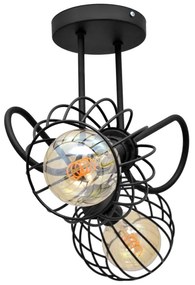 Lustră aplicată OXFORD 2xE27/15W/230V neagră