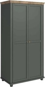 Dulap lemn masiv Jardon 2 Usi Grafit, 108 × 62 × 216 cm