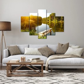 Tablou - Lac la munte (150x105 cm)