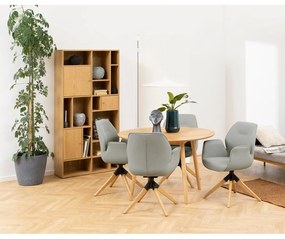 Bibliotecă în culoare naturală cu aspect de lemn de stejar 90x180 cm Rangoon – Actona