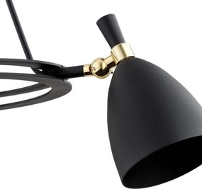 Lustră pe tijă CHARLOTTE 3xE27/15W/230V neagră/aurie Argon 6149