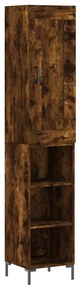 3200326 vidaXL Dulap înalt, stejar fumuriu, 34,5x34x180 cm, lemn prelucrat