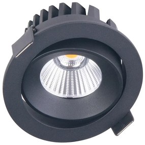 Spot LED directionabil, incastrabil tavan fals / plafon IP65 CYKLOP negru H0095 MX